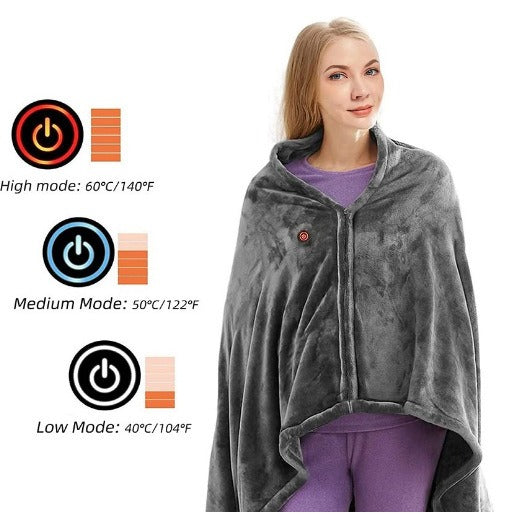 USB smart electric Wearable heated blanket body warm body protective - Pleasures and Sins   Pleasures and Sins