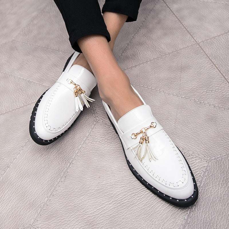 Men's Pointed Toe Casual Faux Leather Moccasin Shoes