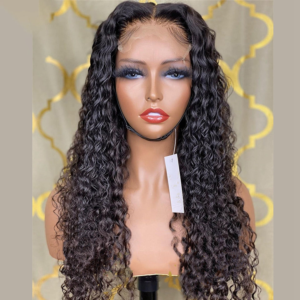 Long Lace Front Curly High Temperature Black Lady Silk Wig - Pleasures and Sins   Pleasures and Sins