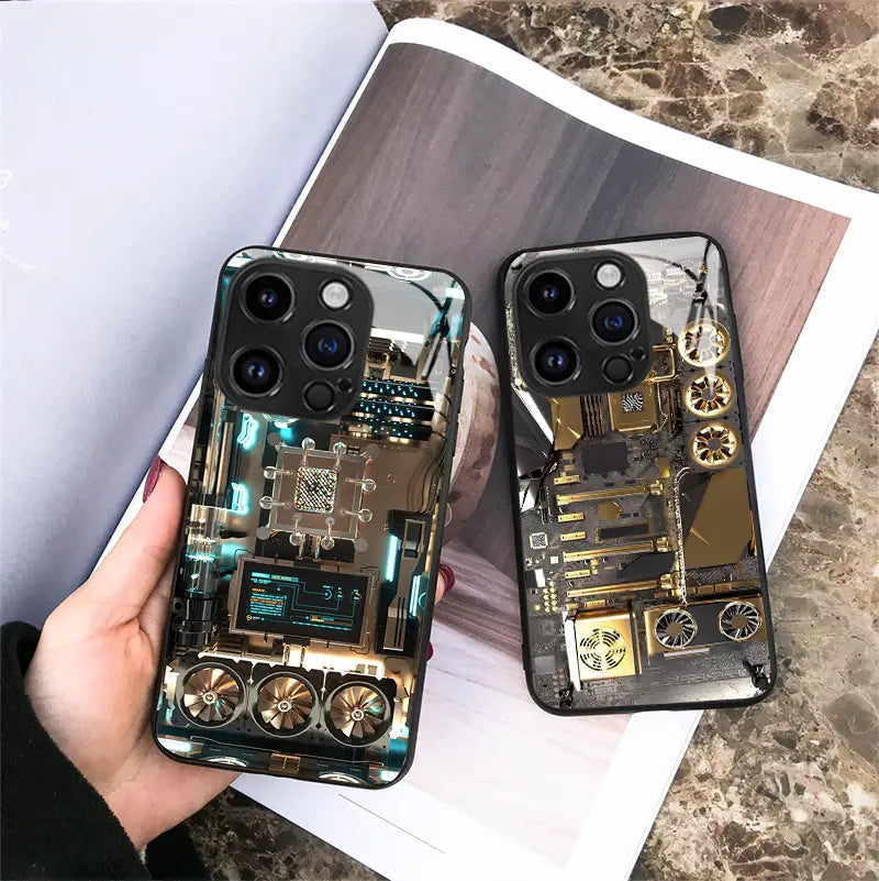 Trendy Circuit Board Design Apple Iphone 14 & 15 Phone Case