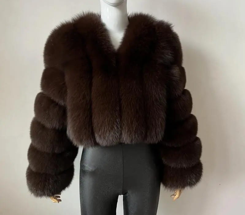 Imitation Fox Fur Short Coat for Stylish Ladies