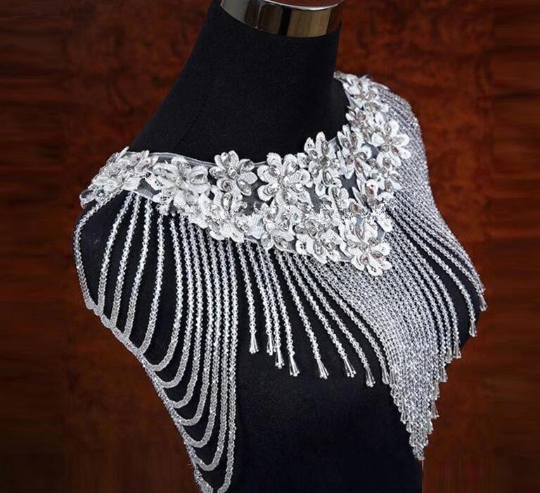 Crystals Wedding Neck and Shoulder Wrap Bolero Wedding Accessory