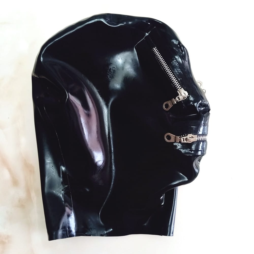 Couvre-tête de masque en latex lisse et serré