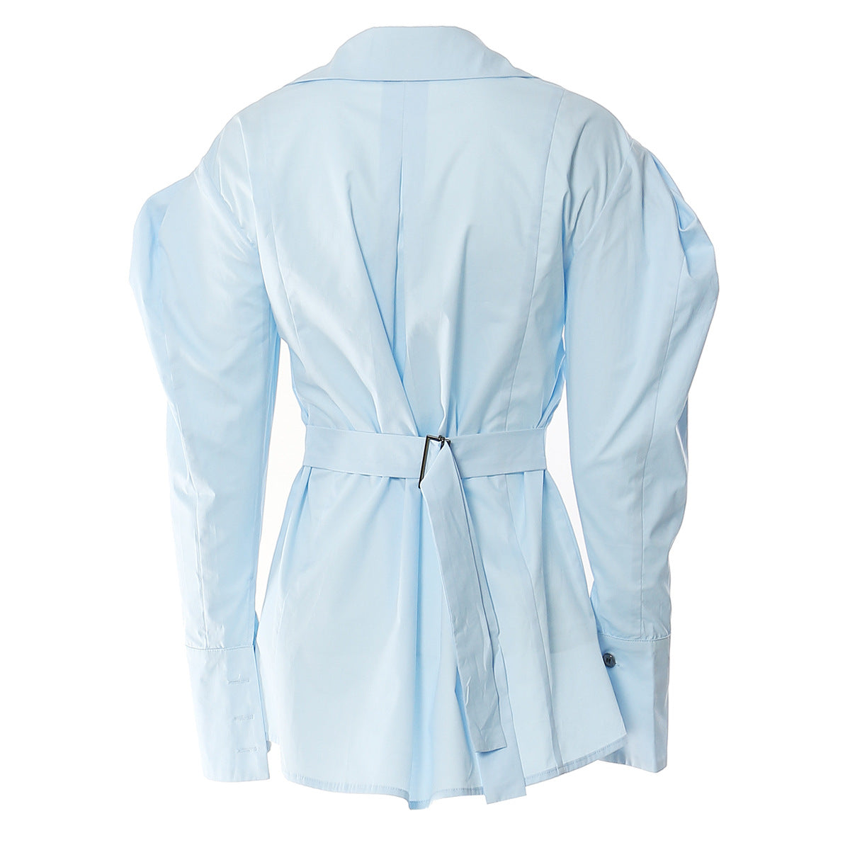 Shirt waist cinching slimming mid length shirt jacket for women - Pleasures and Sins   Pleasures and Sins