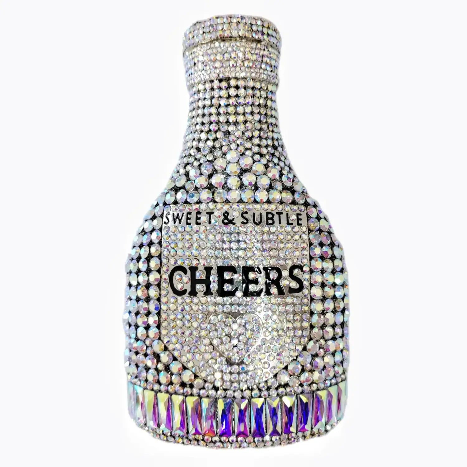 Bottle Shape Crystal Evening Bag Encrusted Bridal Bag Party