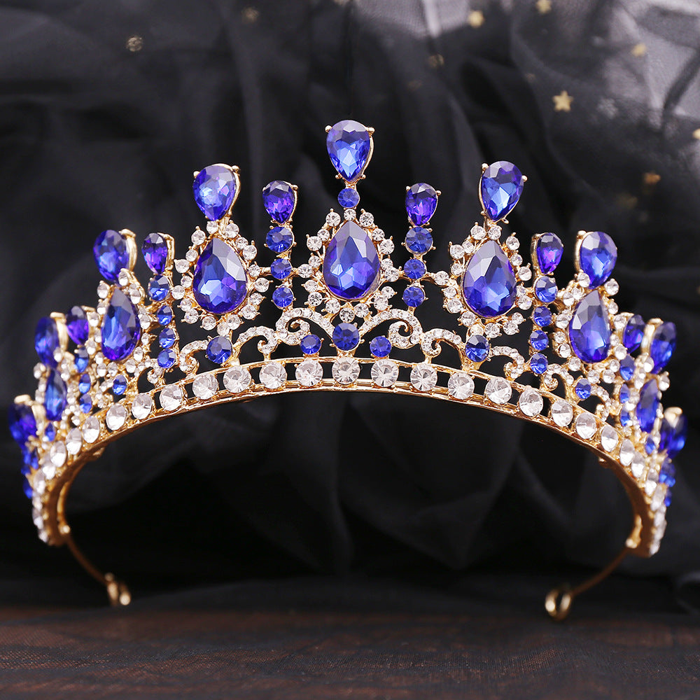 Bridal Baroque Water Drop Diamond Princess Crown Tiara