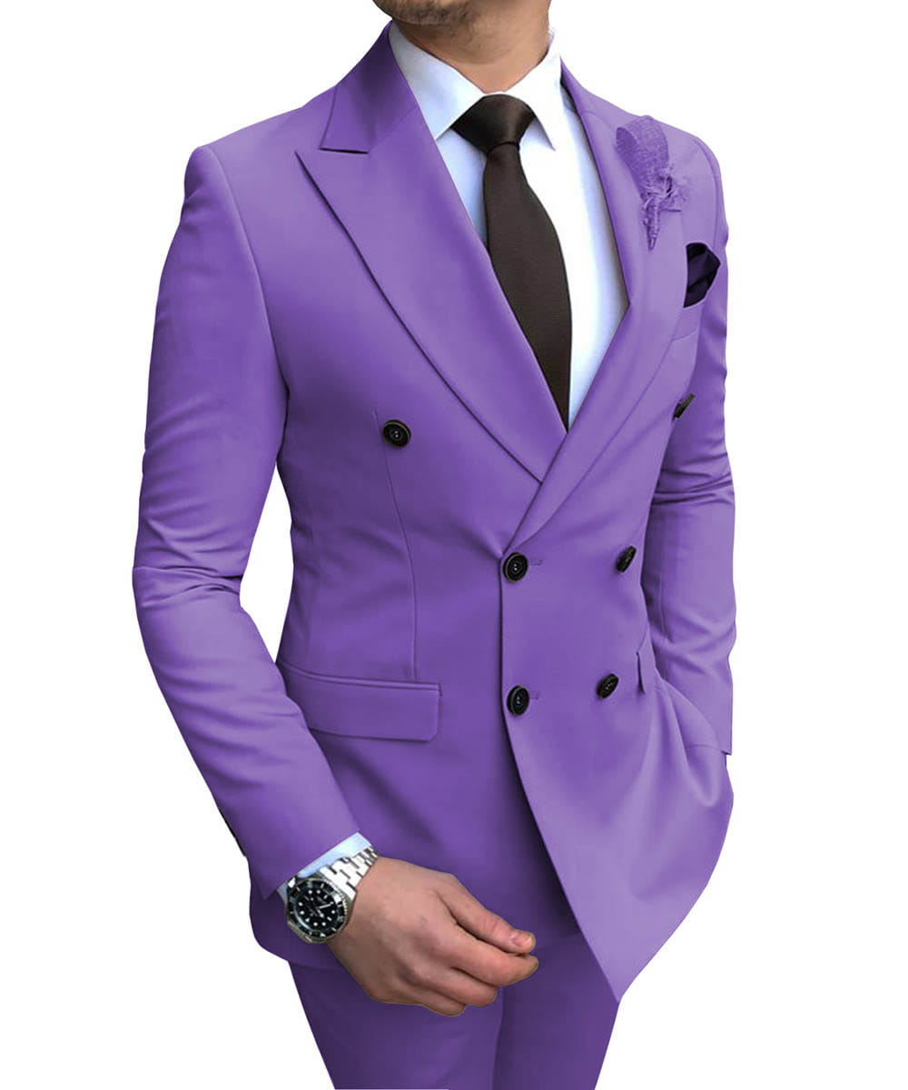 Double Breasted Wedding Groomsman Suit In 10 Colours