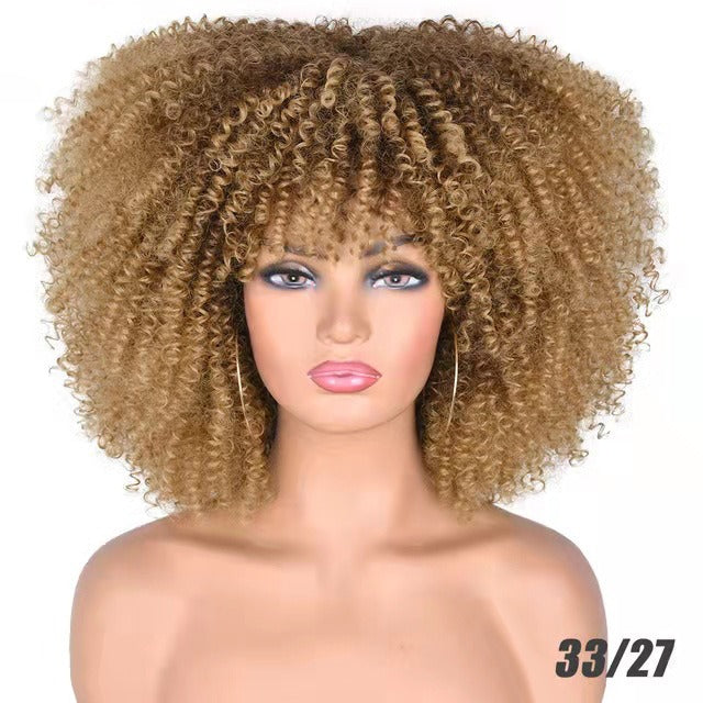 Ladies African Black Chemical Fiber Wig Full Head - Pleasures and Sins   Pleasures and Sins