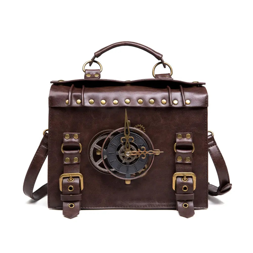 Neue Damentasche im Steampunk-Industrie-Retro-Stil