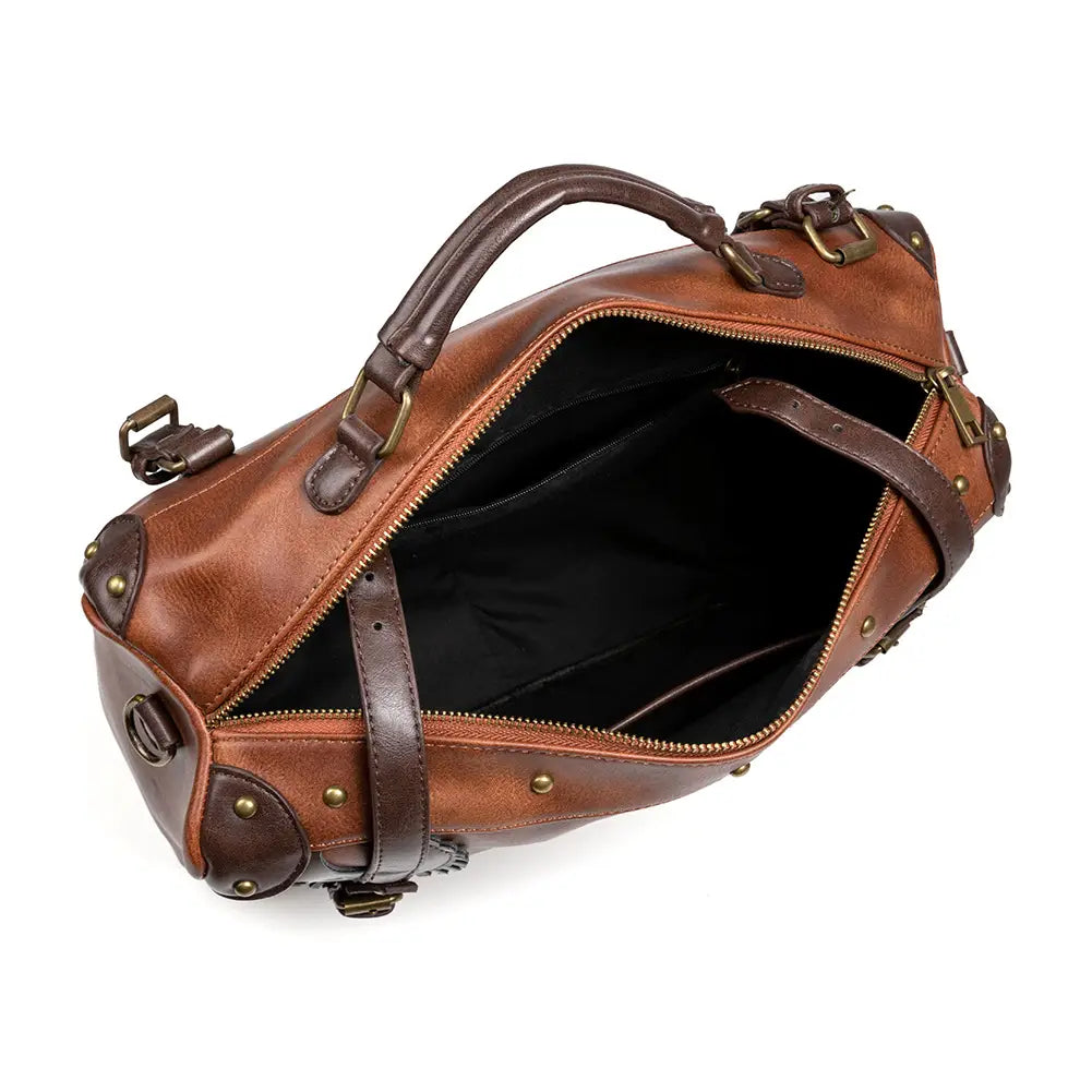 Unisex Retro Brown Outdoor Steampunk Backpack