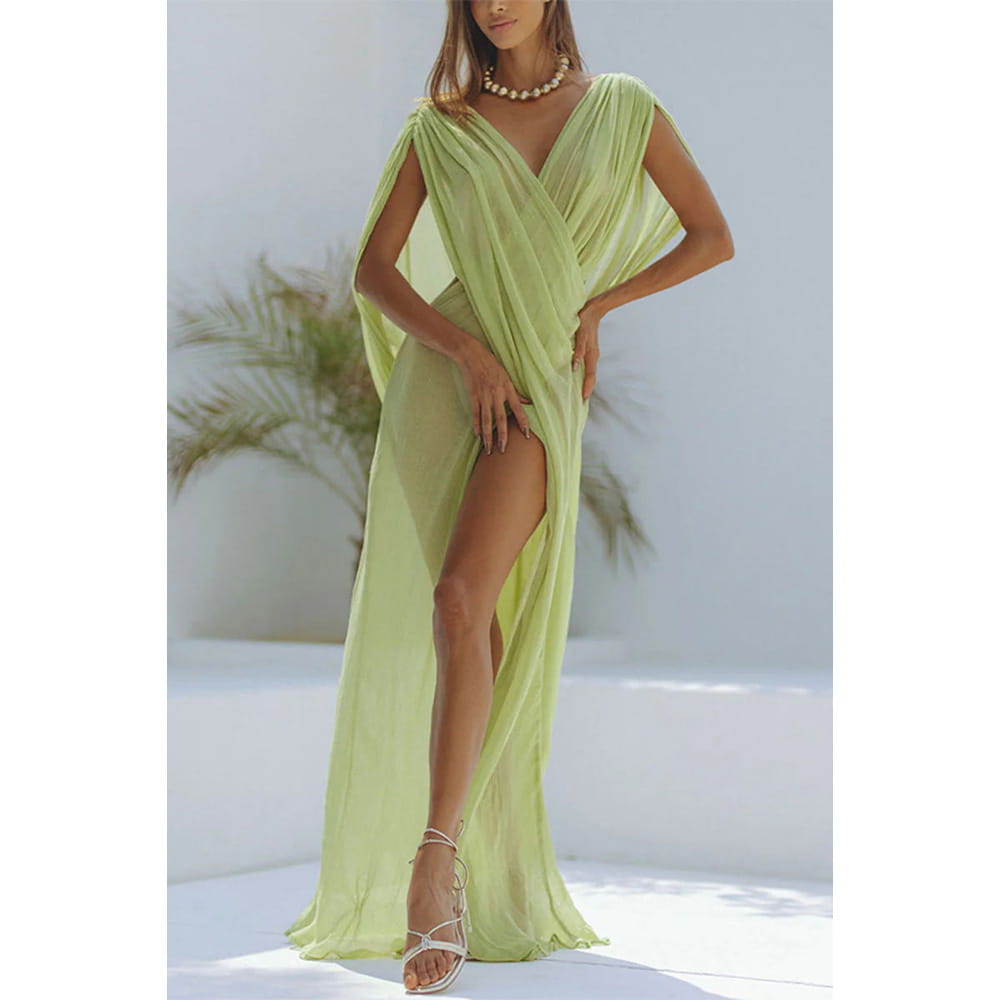 Womens beach vacation cover up sexy slightly see-thru