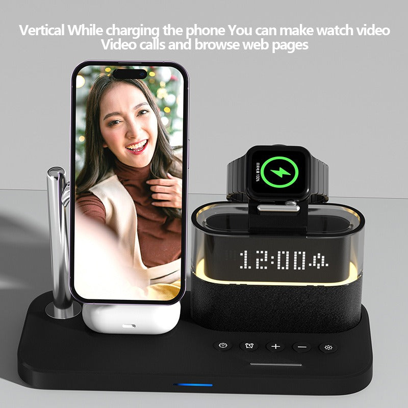 Apple Magnetic wireless charger 5 in 1 charger clock suitable for iPhone - Pleasures and Sins   Pleasures and Sins