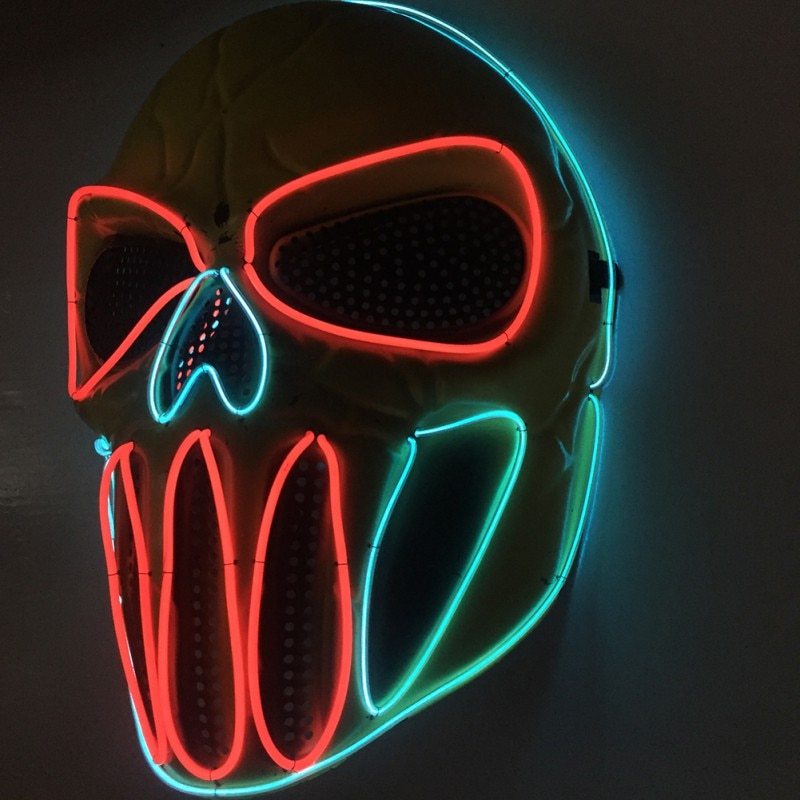 Halloween Light Up UV Mask