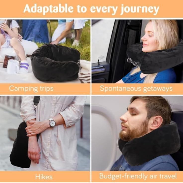 Travel pillow that can be filled with clothes travel hack