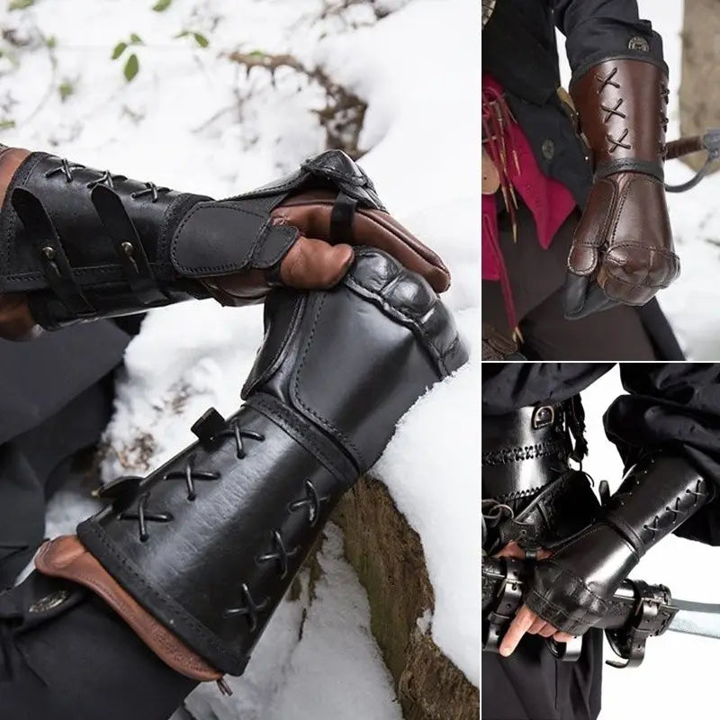 Medieval Steampunk Men’s Arm Guard Boxing Gloves Retro