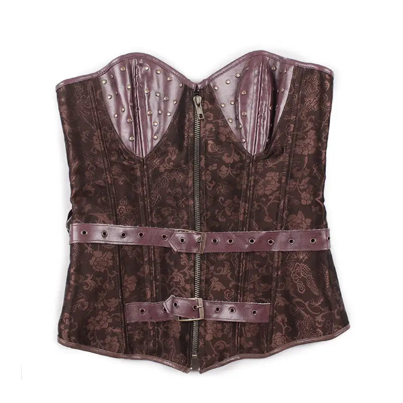 Jacquard Leather Steampunk Corset