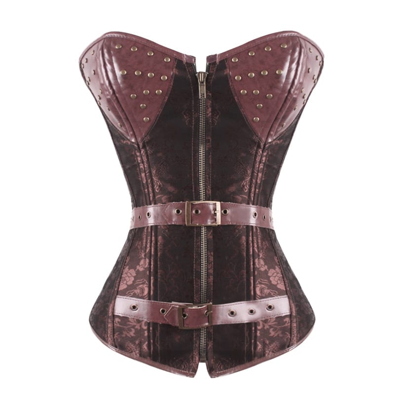 Jacquard Leather Steampunk Corset