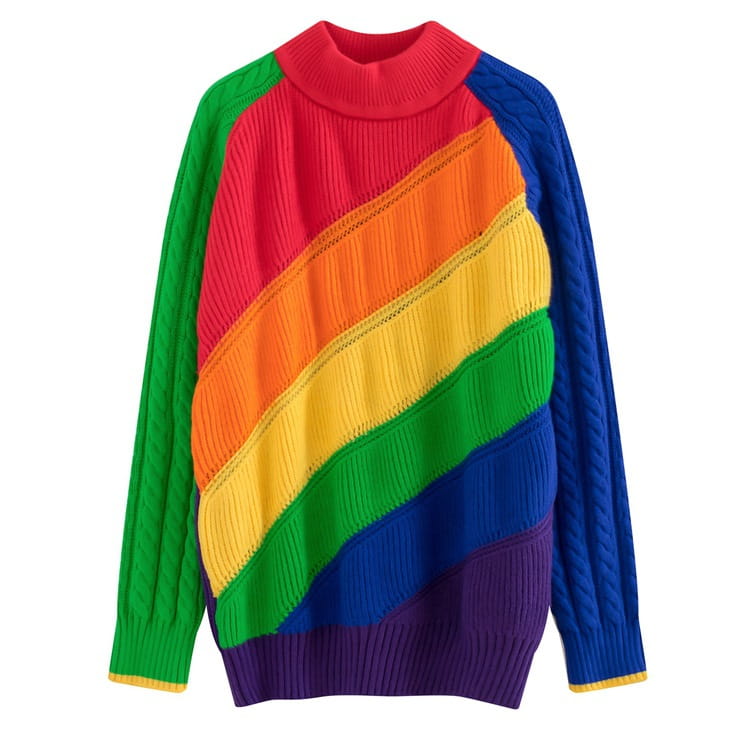 Ladies Rainbow Sweater Gay Pride