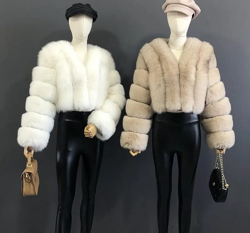 Imitation Fox Fur Short Coat for Stylish Ladies