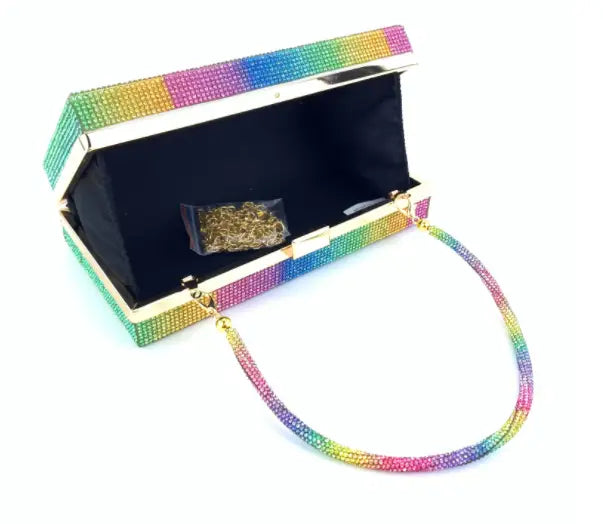 Hot Diamond Rainbow Bag Women’s Gay Pride Dinner Handheld