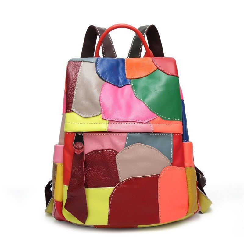 Genuine Leather Womens Multicolour Large Capacity Travel Bag - Pleasures and Sins   Pleasures and Sins