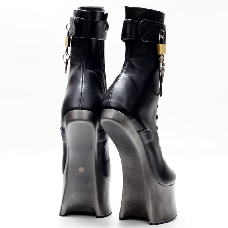 18cm High Heel Donkey Hoof Pony Play Boots In Plus Sizes - Pleasures and Sins