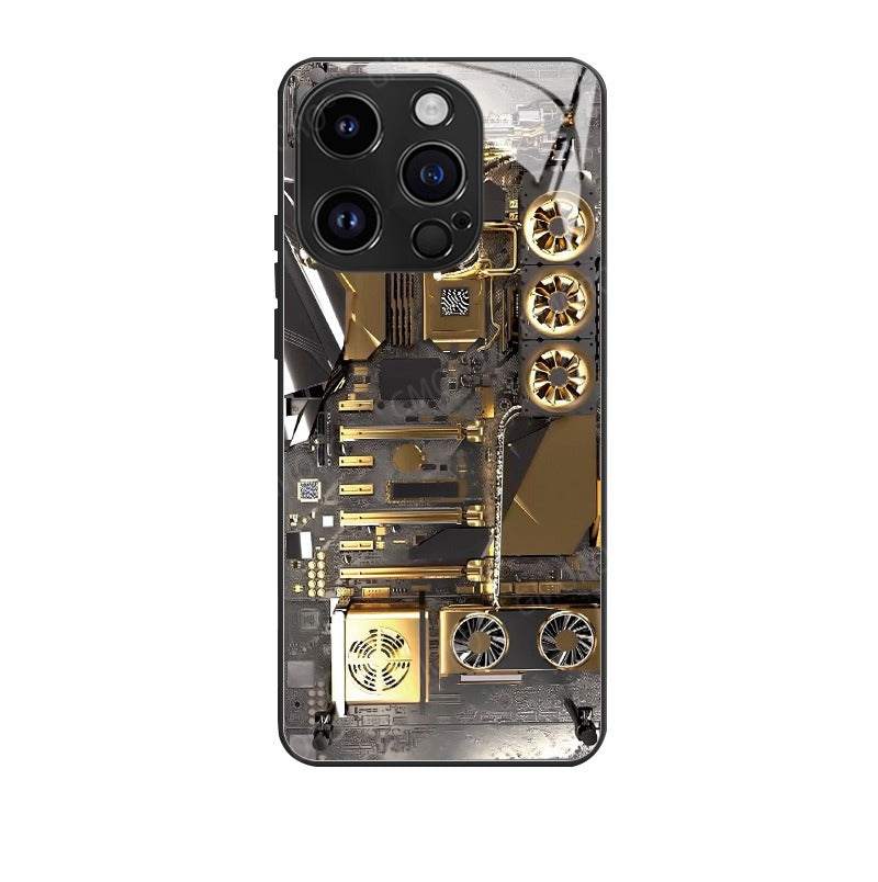 Trendy Circuit Board Design Apple iPhone 14 & 15 Phone Case - Pleasures and Sins   Pleasures and Sins