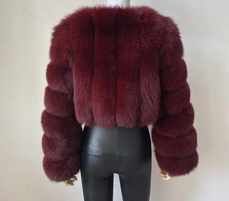 Imitation Fox Fur Short Coat for Stylish Ladies