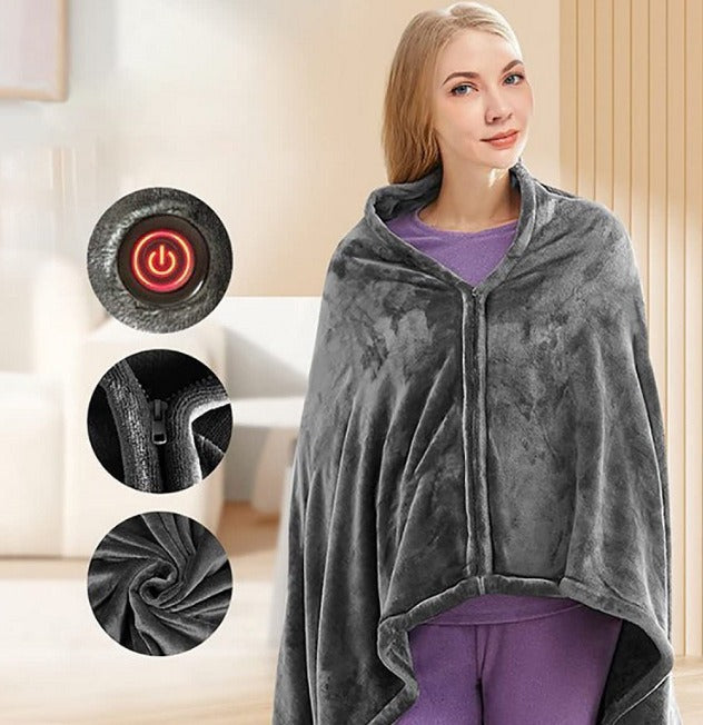 USB smart electric Wearable heated blanket body warm body protective - Pleasures and Sins   Pleasures and Sins