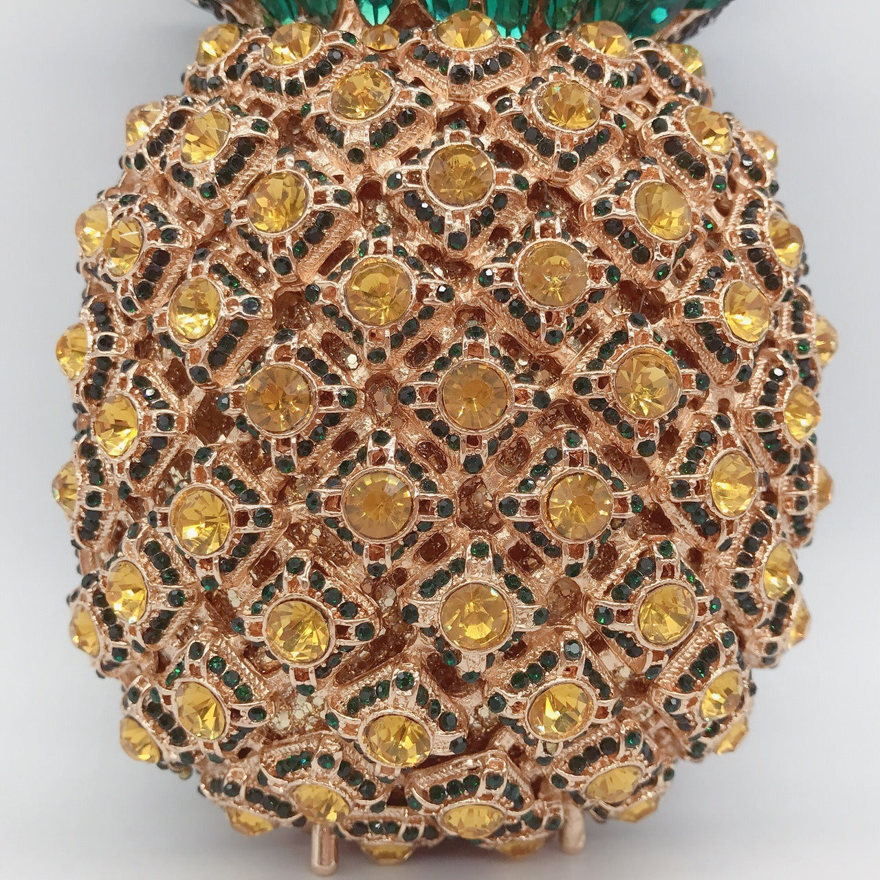 Pineapple Shape Diamante Dinner Bag Full Diamond Handheld Bag - Pleasures and Sins   Pleasures and Sins