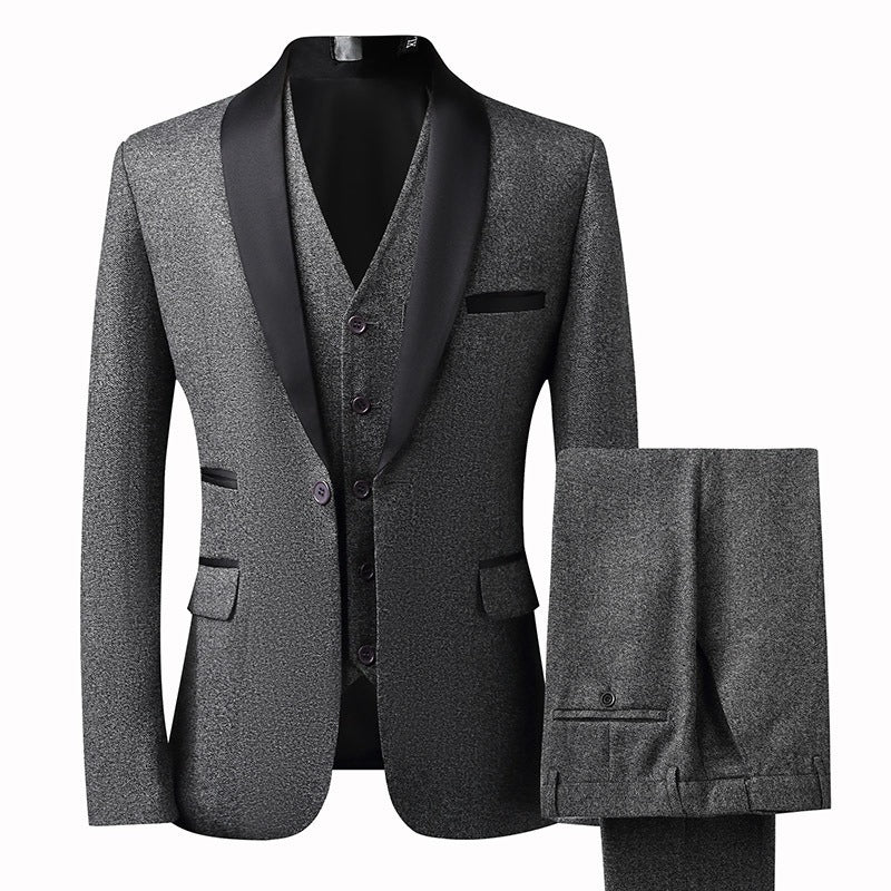 Grooms Suit Mens Three Piece Slim Fit Tuxedo Wedding Suit - Pleasures and Sins   Pleasures and Sins