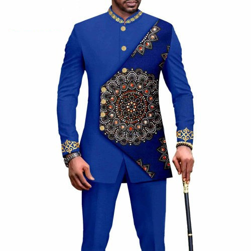 Mens Ethnic Printed African Wedding Suit In 12 Amazing Designs