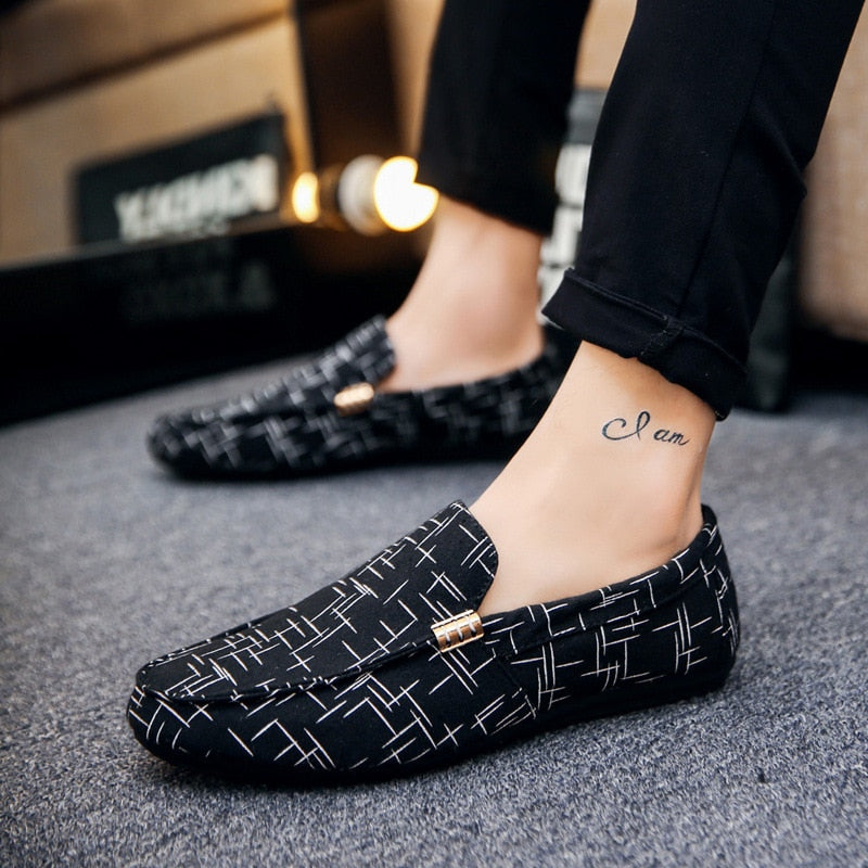 Men Loafers Men Shoes Casual Shoes Spring Summer Light Canvas Shoes - Pleasures and Sins   Pleasures and Sins