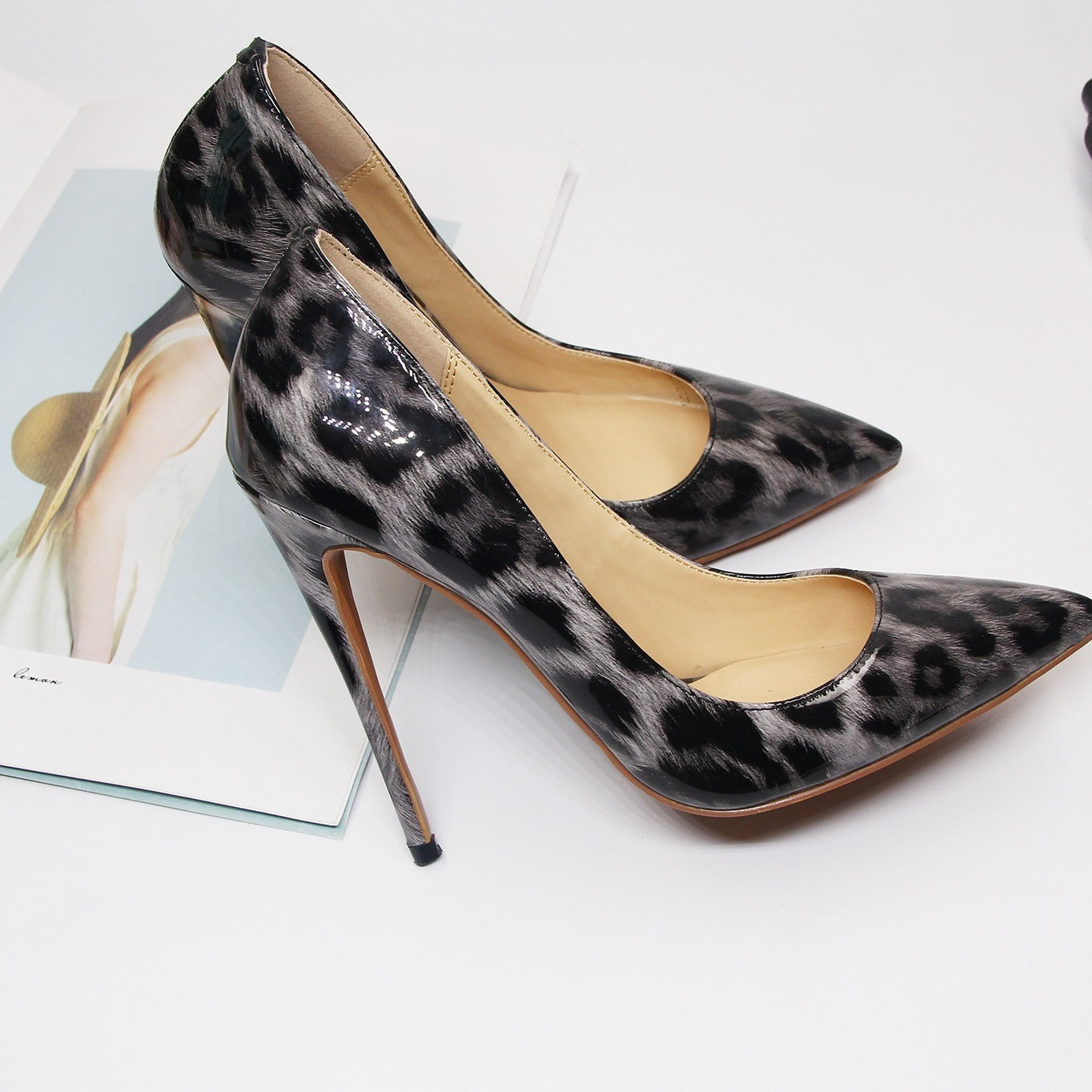 Animal Print Pointed Toe High Heel Shoes - Pleasures and Sins   Pleasures and Sins