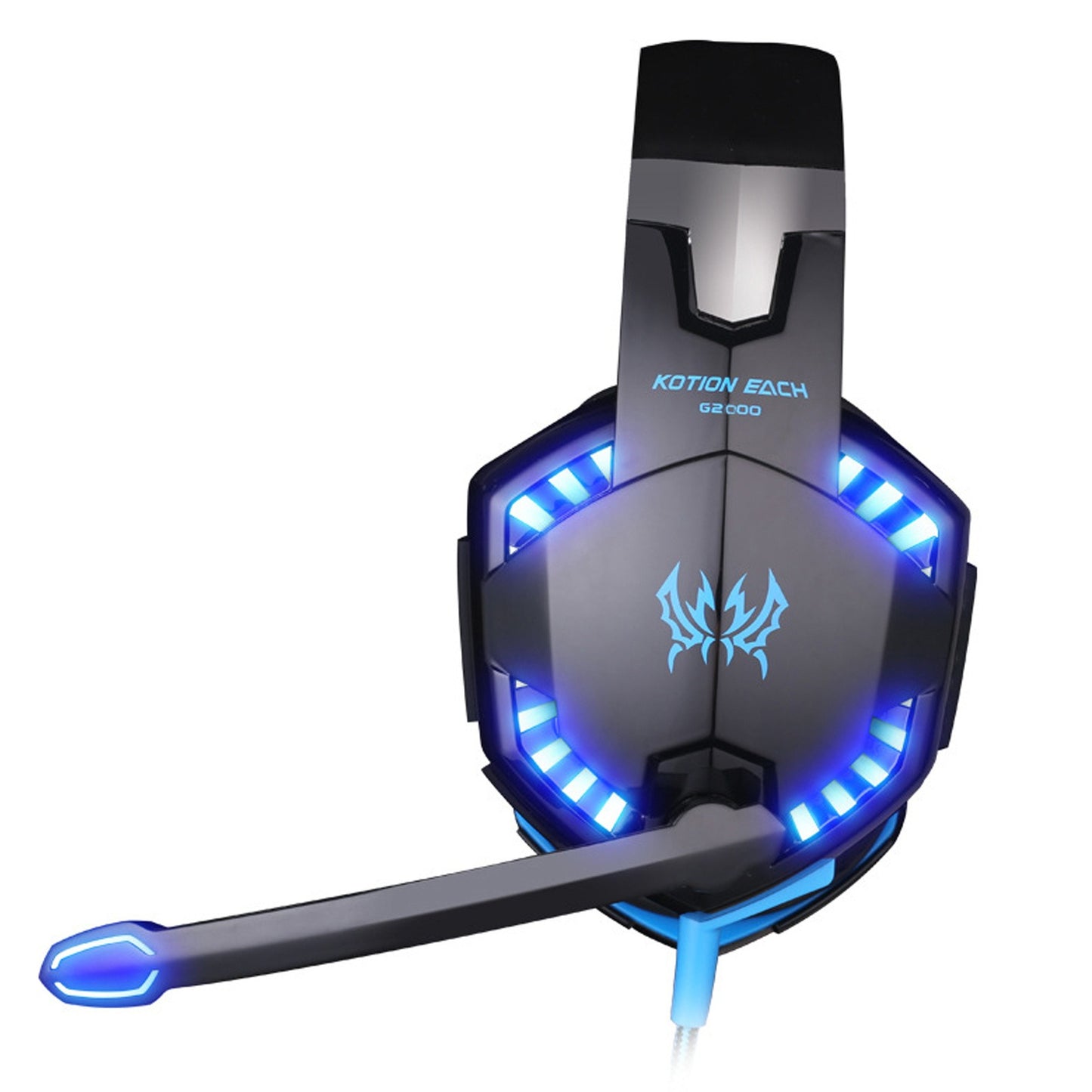 Head Mounted Gaming Earphones with Wired Illumination Heavy Bass