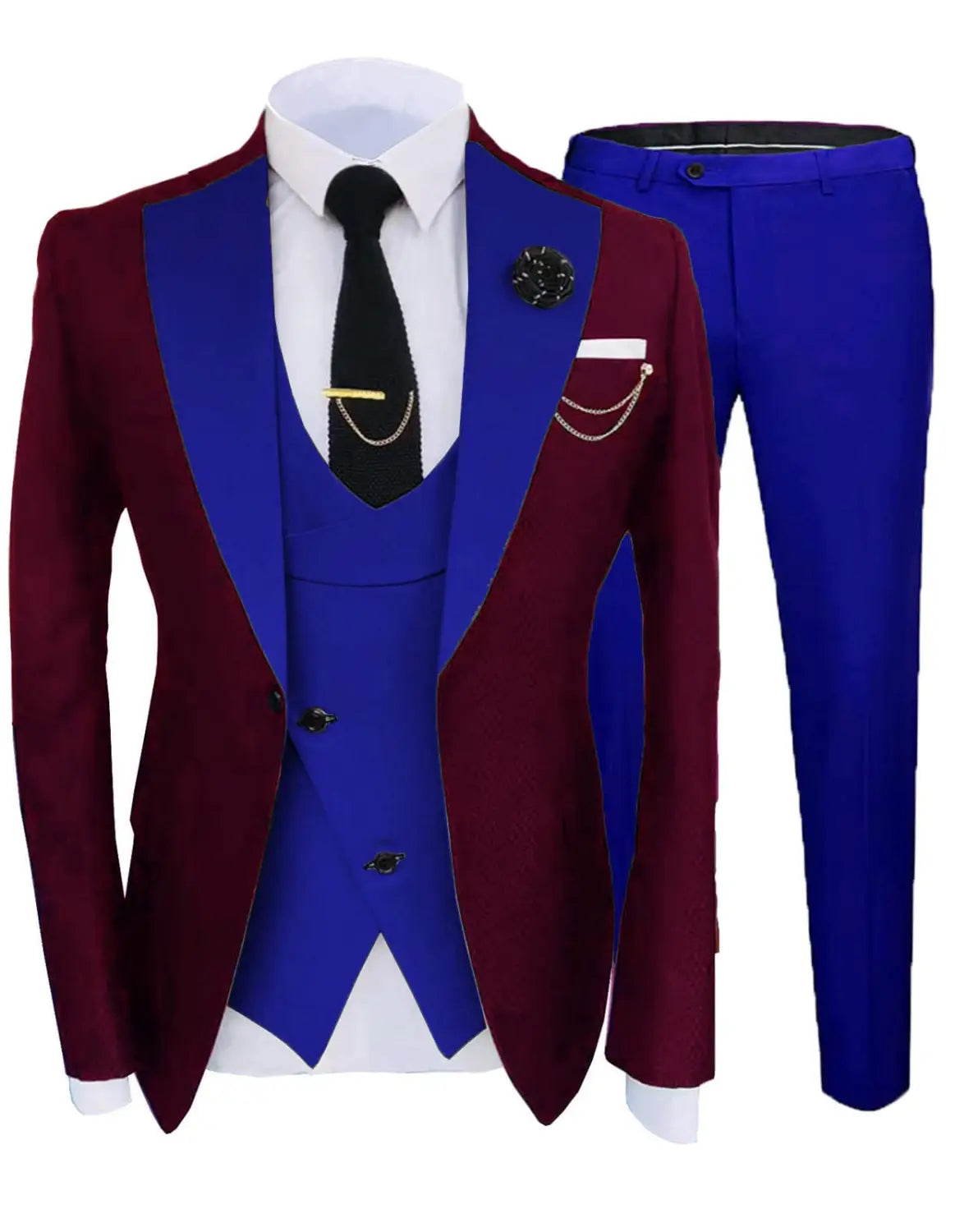 Men’s Luxury Designer Three-piece Wedding Best Man Suit