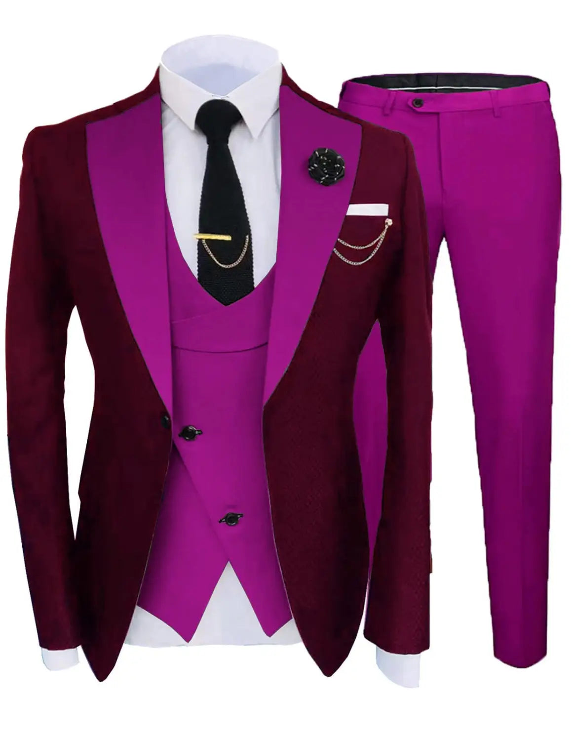 Men’s Luxury Designer Three-piece Wedding Best Man Suit