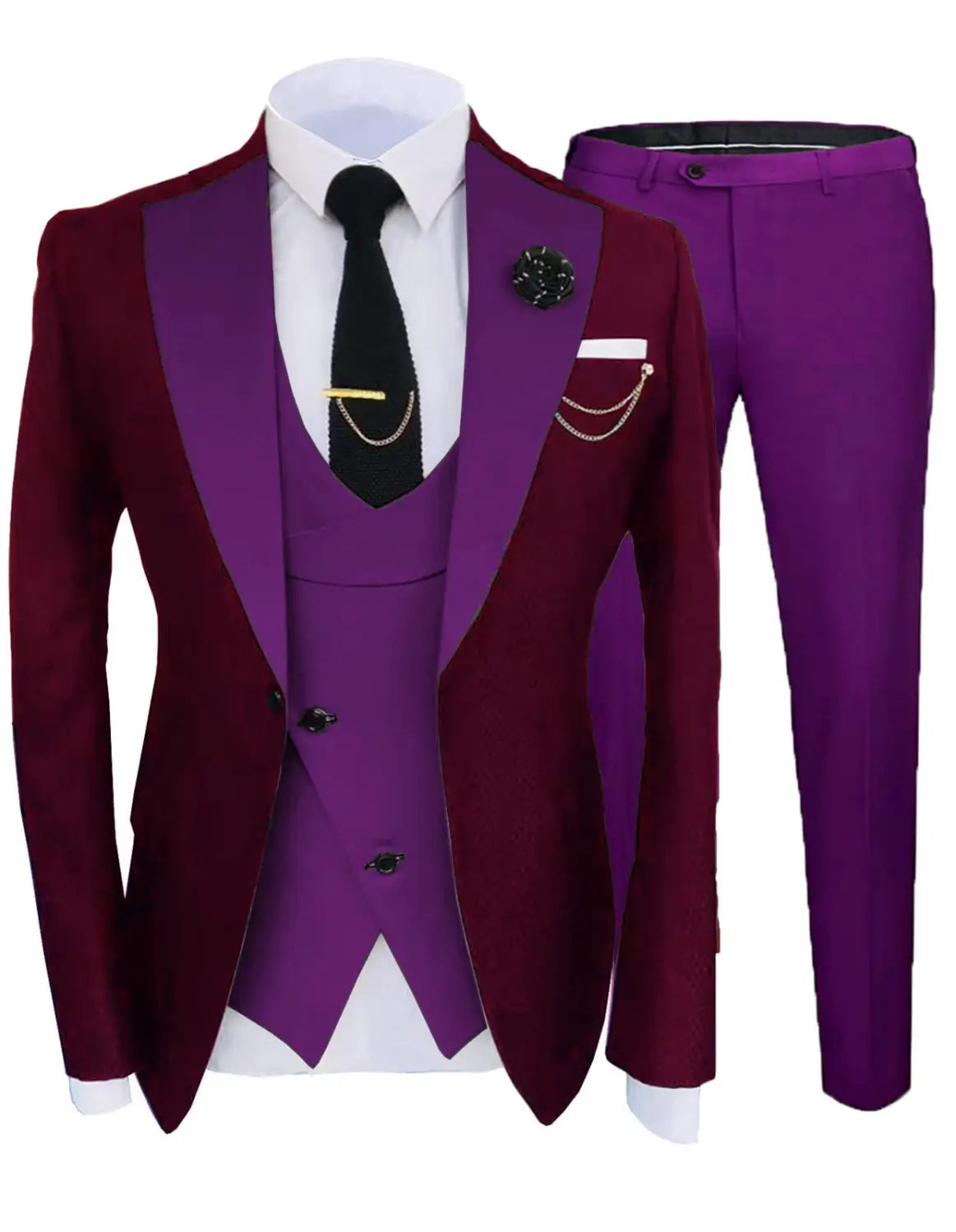 Men’s Luxury Designer Three-piece Wedding Best Man Suit