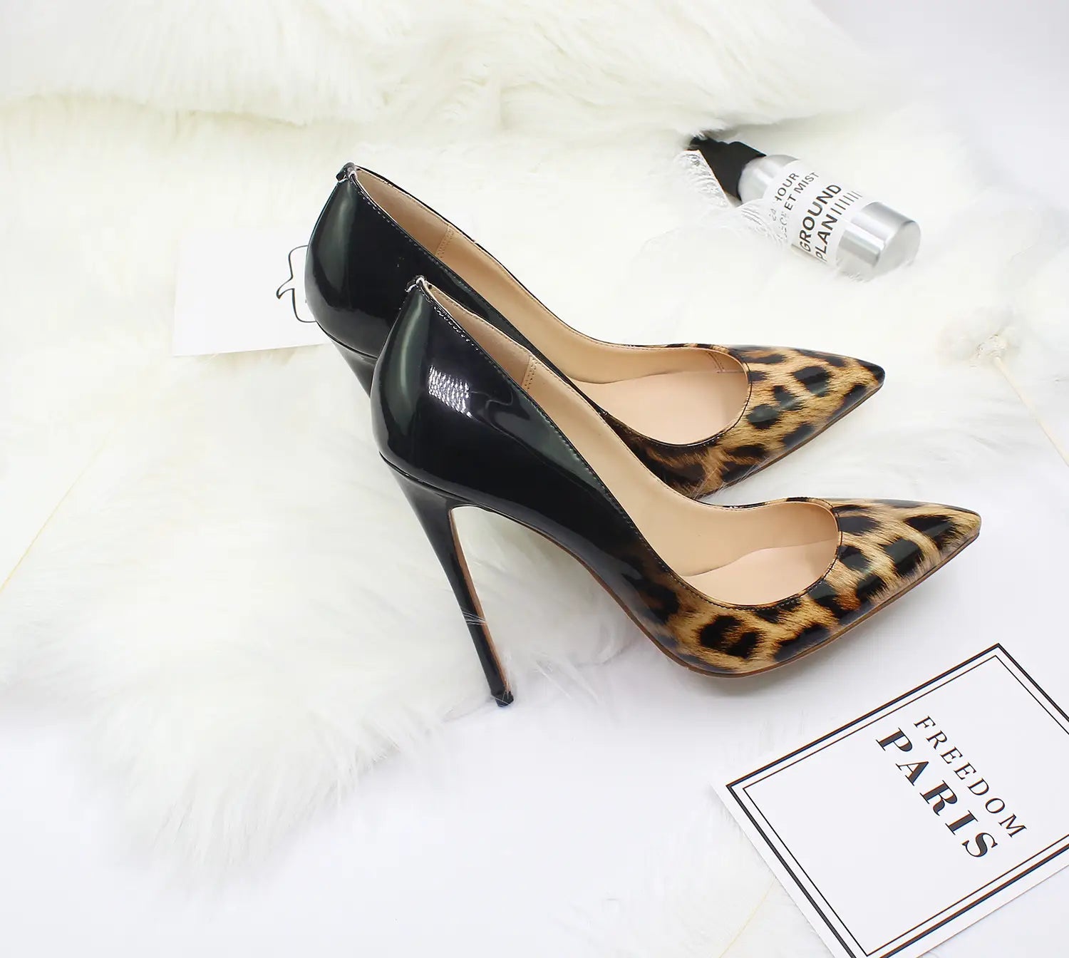 Animal Print Spitz zulaufende Schuhe mit hohem Absatz