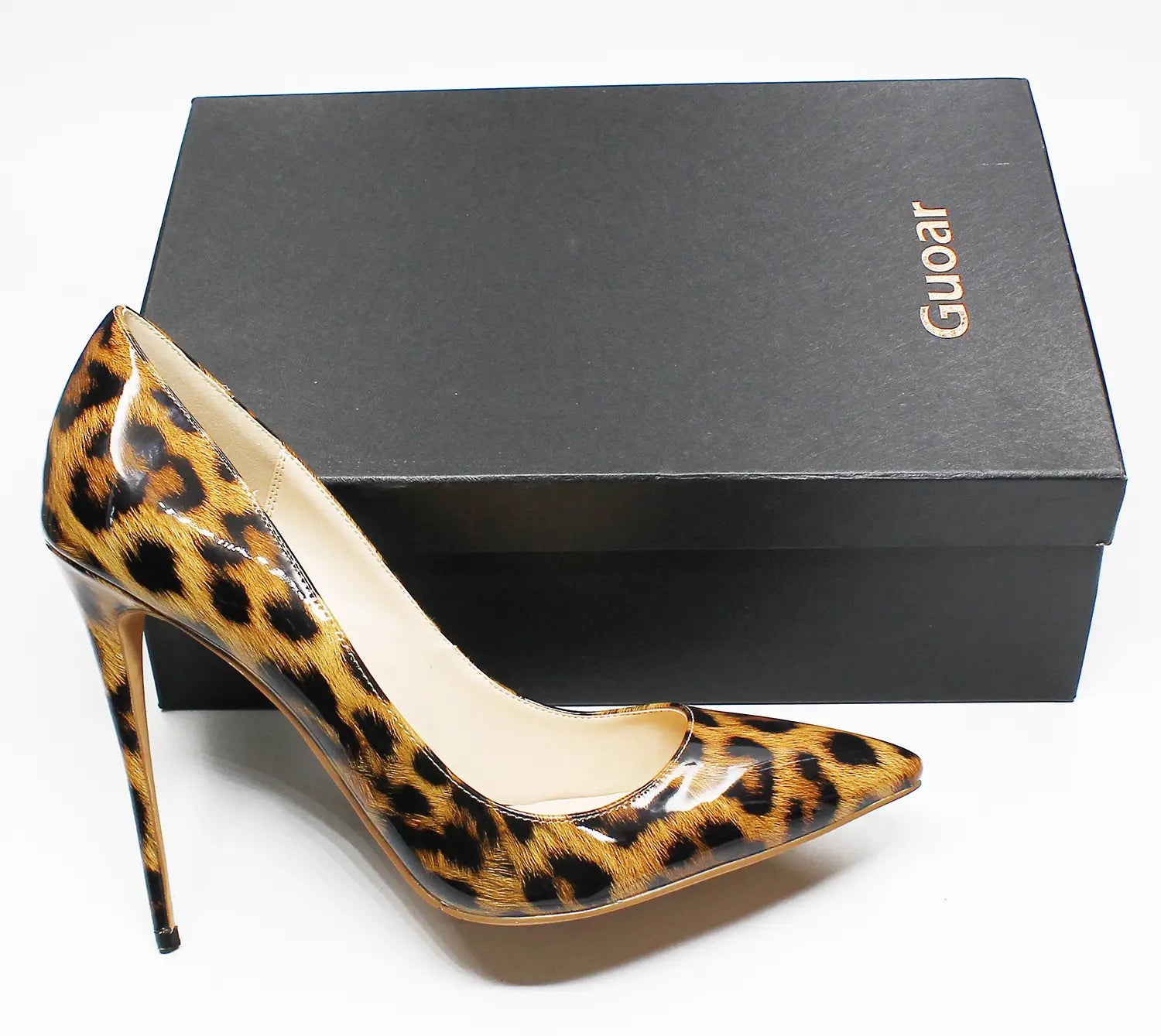 Animal Print Spitz zulaufende Schuhe mit hohem Absatz