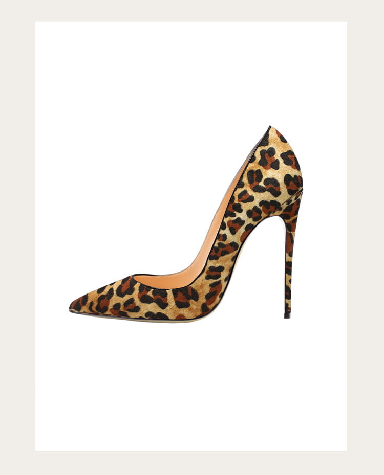 Animal Print Spitz zulaufende Schuhe mit hohem Absatz