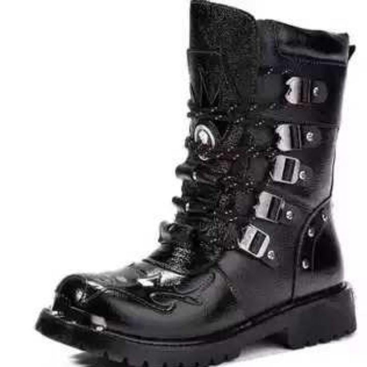 Herren Neue Vielseitige High-Top Herren Punk Goth Stiefel