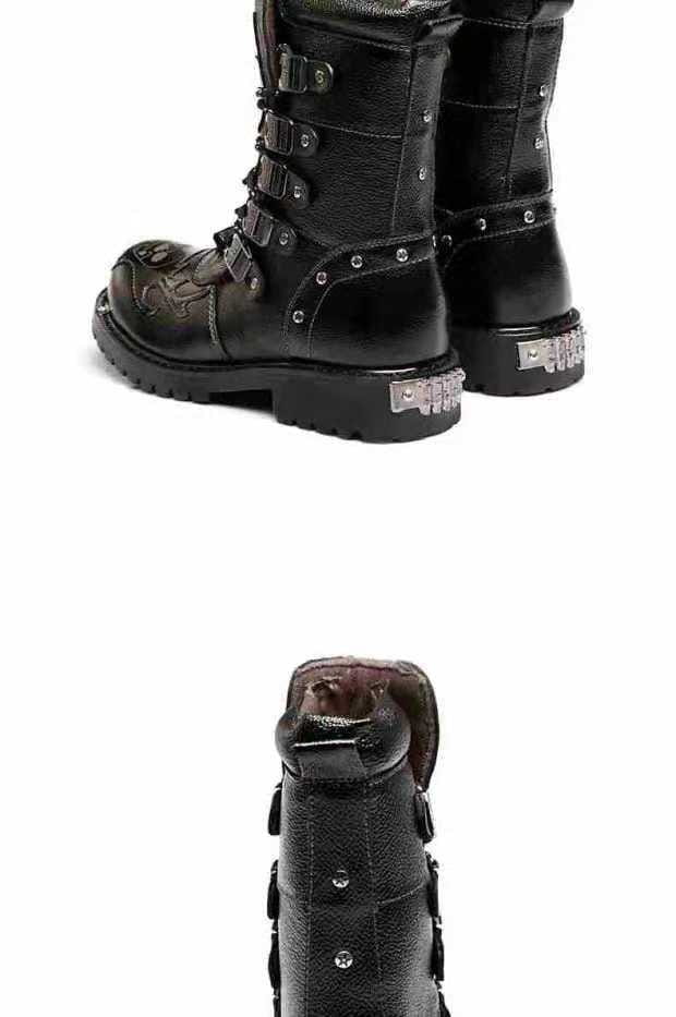 Herren Neue Vielseitige High-Top Herren Punk Goth Stiefel