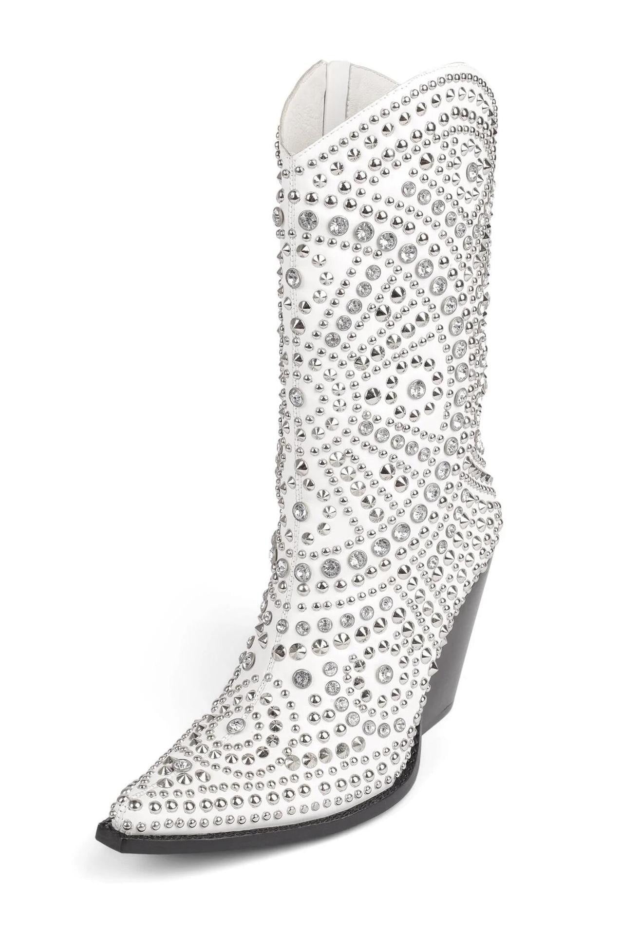 Luxury Crystal Encrusted Western Boots For Women With Pointed Toe - Pleasures and Sins   Pleasures and Sins