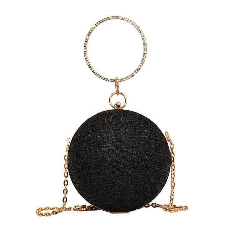 Womens Spherical Evening Bag Round Diamond Starry One Shoulder Bag - Pleasures and Sins   Pleasures and Sins