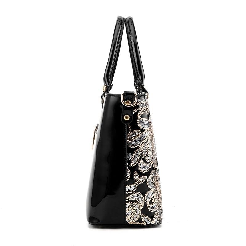 Sequin Embroidered Womens Bag Patent Leather Handbag Shoulder Diamond Bags - Pleasures and Sins   Pleasures and Sins