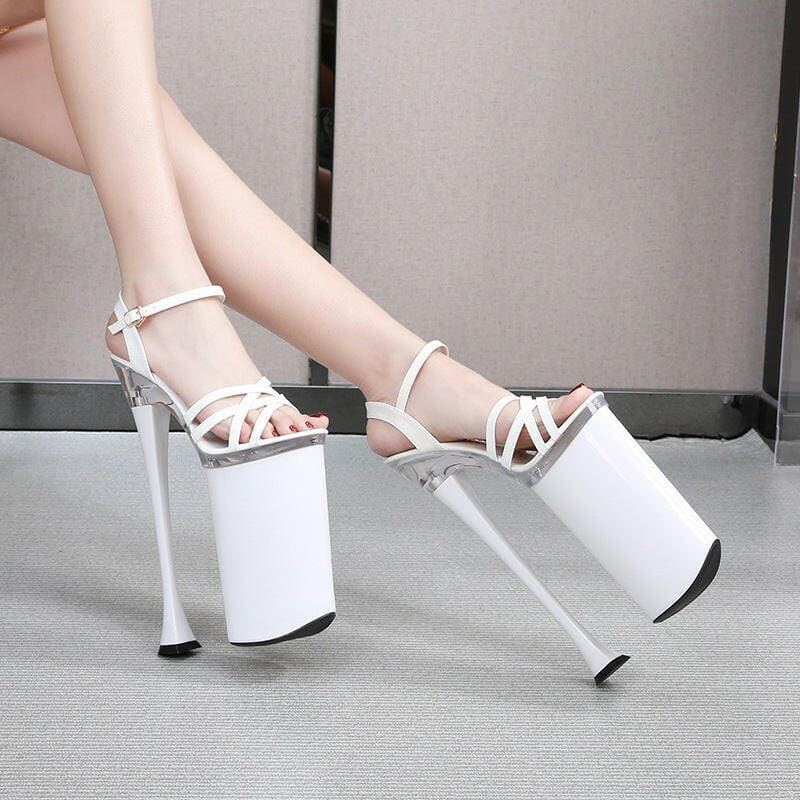 26cm Heel Womens High Heel Buckle Platform Sandals