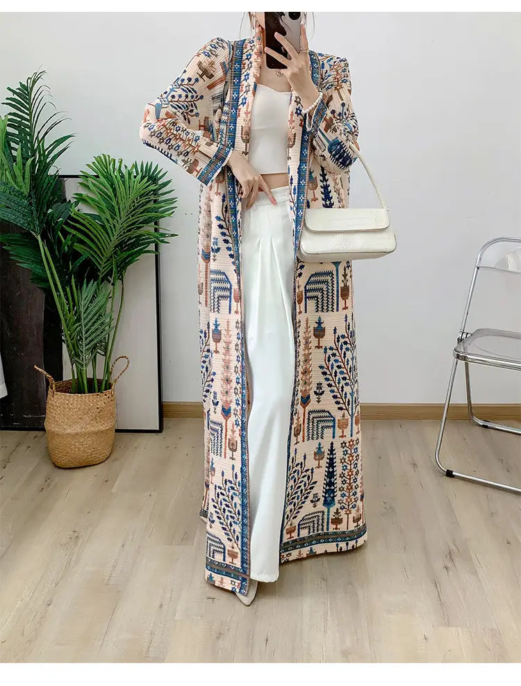 Long Skirt Fashionable and Elegant Pleated Dress Long Arab