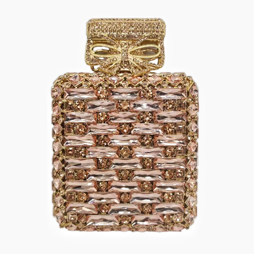 Rhinestone Bag Perfume bottle Shape with Diamante and Crystal - Pleasures and Sins   Pleasures and Sins