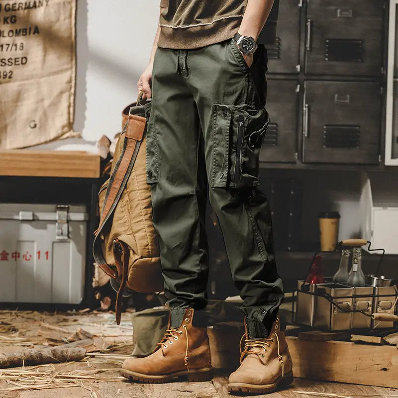 Men’s Workwear Pants Straight Cut Outdoor Casual Cargo Pants